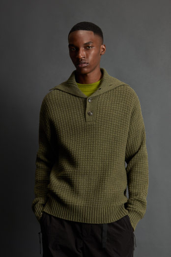 Sweater in Virgin Wool and Cashmere Blend by Todd Snyder Green photo 1 | Woolrich