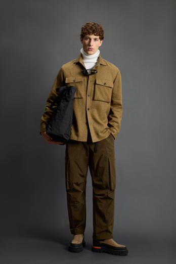Overshirt in Linen, Italian Virgin Wool and Cashmere Blend by Todd Snyder Beige photo 1 | Woolrich