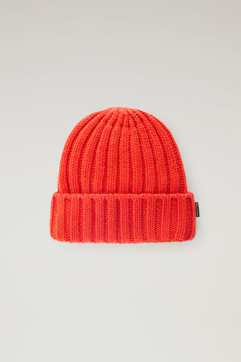 Boys' Beanie in Pure Virgin Wool Orange photo 1 | Woolrich