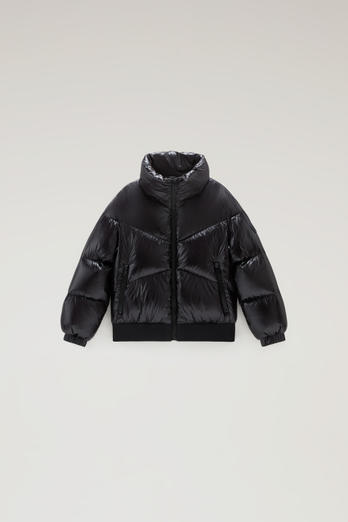 Girls' Aliquippa Down Jacket in Glossy Nylon Black photo 1 | Woolrich