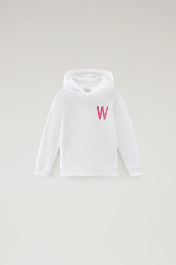 Boys' Pure Cotton Hoodie White photo 1 | Woolrich