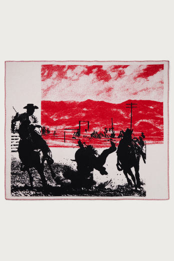 Wool Blend Blanket - One Of These Days / Woolrich Red photo 1 | Woolrich