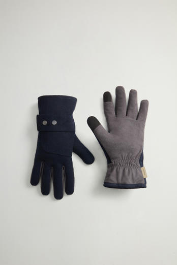 Gloves in Wool Blend with Adjustable Cuffs Blue photo 1 | Woolrich