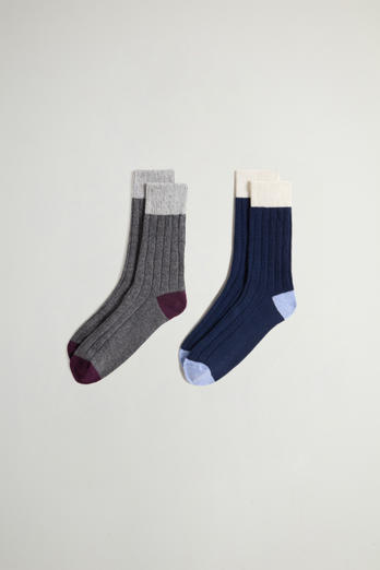 Wool- and Cashmere-Blend Socks Blue photo 1 | Woolrich
