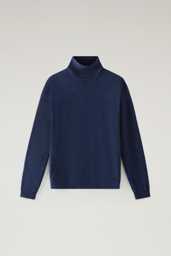 Turtleneck Sweater in Merino Wool Blend Blue photo 1 | Woolrich