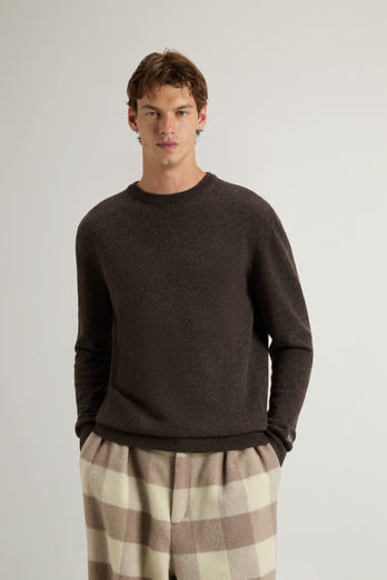 Pure Lambswool Crewneck Sweater Brown photo 1 | Woolrich