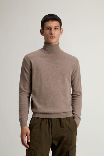 Pure Lambswool Turtleneck Sweater Brown photo 1 | Woolrich