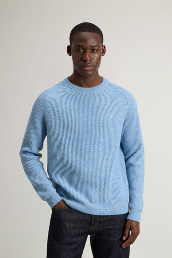 Wool-Blend Crewneck Sweater Blue photo 1 | Woolrich