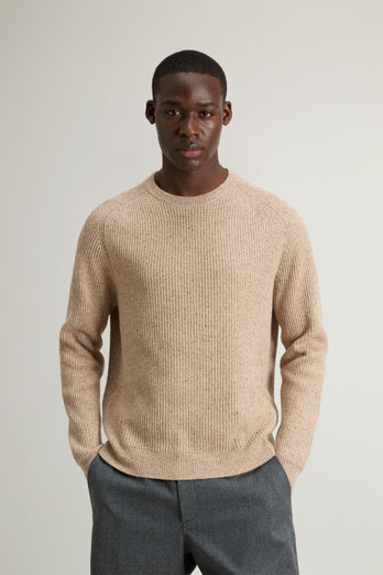 Wool-Blend Crewneck Sweater Beige photo 1 | Woolrich