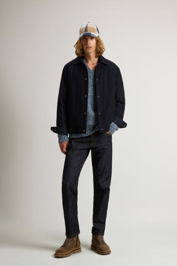 Keating Overshirt in Recycled Italian Wool Blend Blue photo 1 | Woolrich