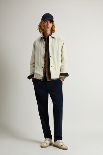 Keating Overshirt in Recycled Italian Wool Blend Beige photo 1 | Woolrich