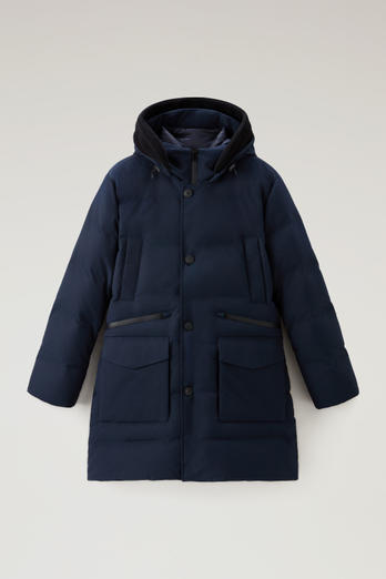 Parka with Detachable Wool Visor Blue photo 1 | Woolrich