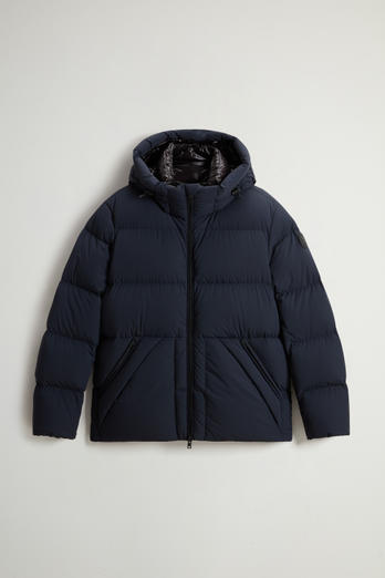 Sierra Supreme Down Jacket in Stretch Nylon Blue photo 1 | Woolrich