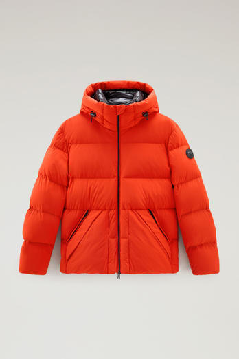 Sierra Supreme Down Jacket in Stretch Nylon Orange photo 1 | Woolrich
