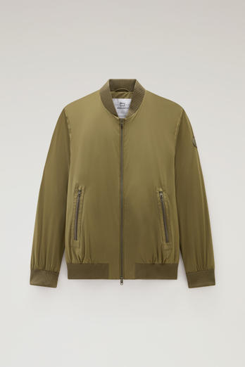 Stretch Matt Finish Nylon Bomber Jacket Green photo 1 | Woolrich