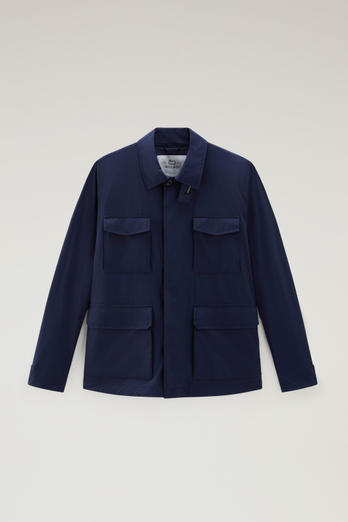 Field Jacket in Matt Finish Stretch Nylon Blue photo 1 | Woolrich