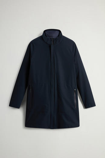 2-In-1 Overcoat in Two-Layered Fabric Blue photo 1 | Woolrich