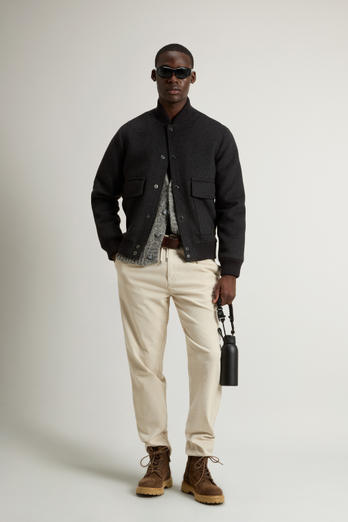 Miles Bomber Jacket in Wool Blend Gray photo 1 | Woolrich
