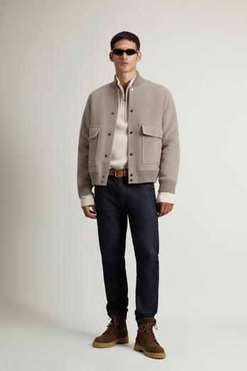 Miles Bomber Jacket in Wool Blend Gray photo 1 | Woolrich