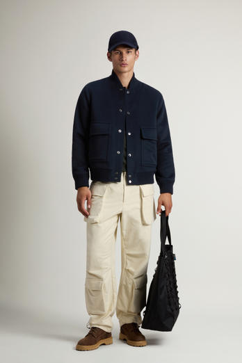 Miles Bomber Jacket in Wool Blend Blue photo 1 | Woolrich