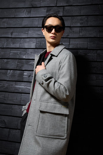 Coat in Pure Italian Wool Gray photo 1 | Woolrich