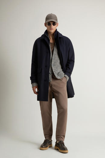 Coat in Pure Italian Wool Blue photo 1 | Woolrich