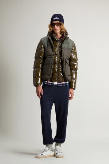 Hybrid Down Jacket with Removable Sleeves and Hood Green photo 1 | Woolrich