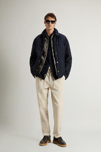 Padded Overshirt in Recycled CORDURA Nylon Blue photo 1 | Woolrich