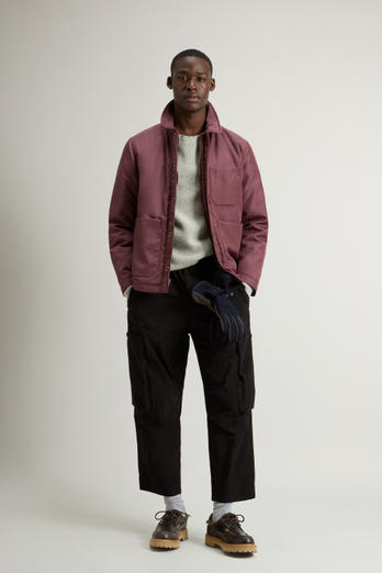 Padded Overshirt in Recycled CORDURA Nylon Burgundy photo 1 | Woolrich
