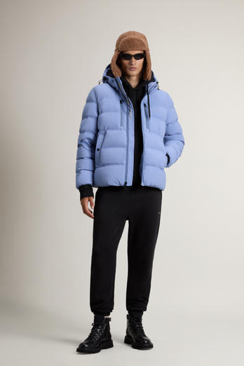 Stretch Nylon Down Jacket with Matte Finish Blue photo 1 | Woolrich