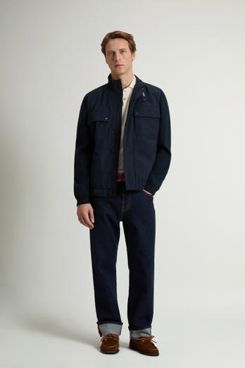 Hybrid Jacket in Two-Layered Fabric Blue photo 1 | Woolrich