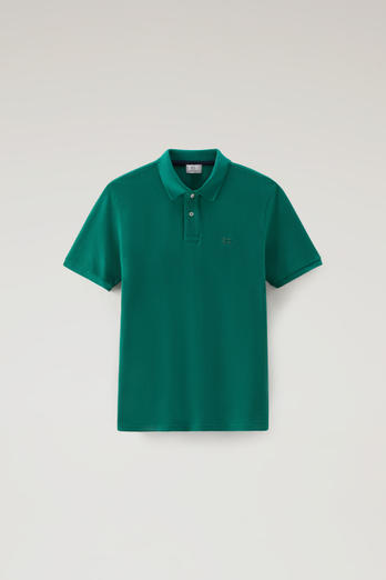 Polo Shirt in Pure Cotton Piquet Green photo 1 | Woolrich