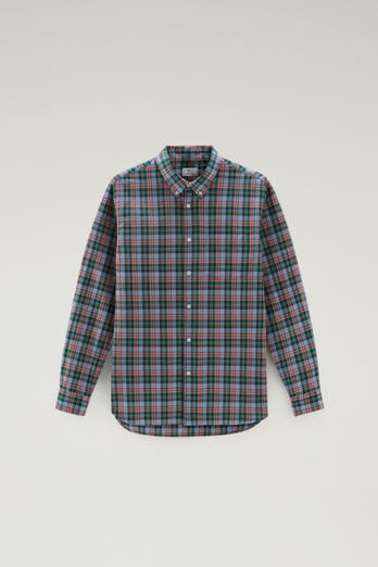 Checked Madras Shirt in Pure Cotton Green photo 1 | Woolrich