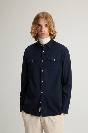 Pure Madras Cotton Flannel Blue photo 1 | Woolrich