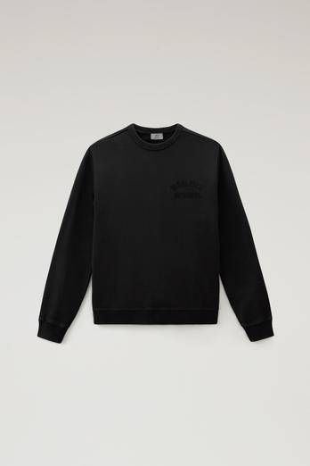 Crewneck Sweatshirt in Pure Cotton Black photo 1 | Woolrich