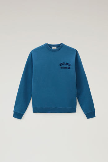 Crewneck Sweatshirt in Pure Cotton Blue photo 1 | Woolrich