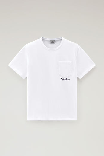 Pure Cotton T-Shirt with Trail Print White photo 1 | Woolrich