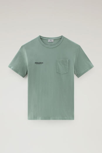 Safari t-shirt in pure cotton Green photo 1 | Woolrich