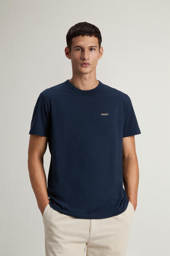 T-shirt in Pure Cotton Blue photo 1 | Woolrich