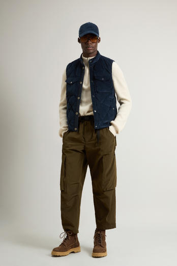 Corduroy Vest with Diamond Quilting Blue photo 1 | Woolrich