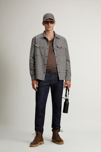 Wool Blend Oxbow Flannel Overshirt - Made in USA Multicolor photo 1 | Woolrich