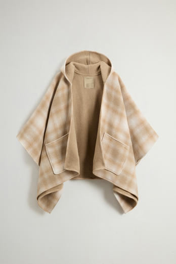 Hooded Wool-Blend Cape Beige photo 1 | Woolrich