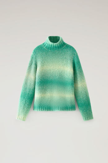 Turtleneck Sweater in Alpaca Blend with Dégradé Effect Green photo 1 | Woolrich