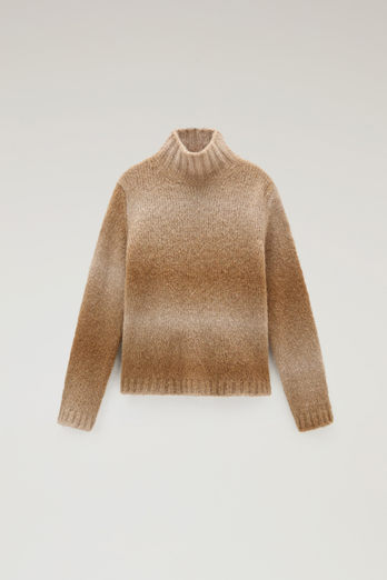 Turtleneck Sweater in Alpaca Blend with Dégradé Effect Beige photo 1 | Woolrich