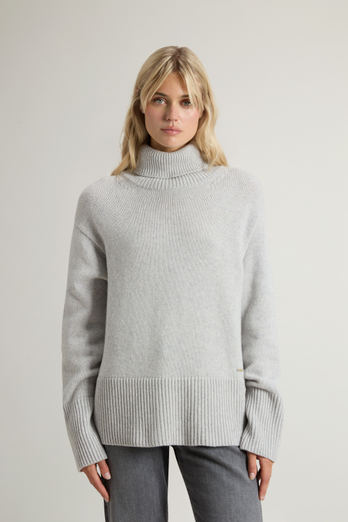 Pure Wool Turtleneck Sweater Gray photo 1 | Woolrich