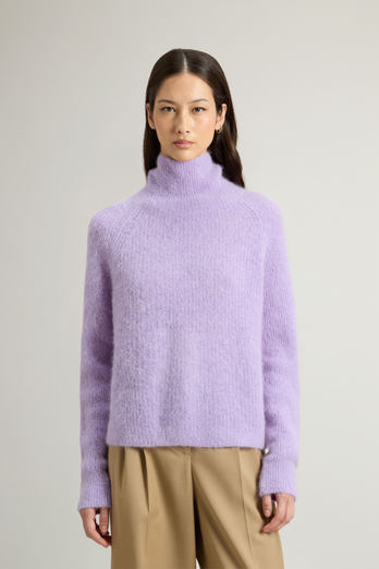 Turtleneck Alpaca- and Wool-Blend Sweater Purple photo 1 | Woolrich
