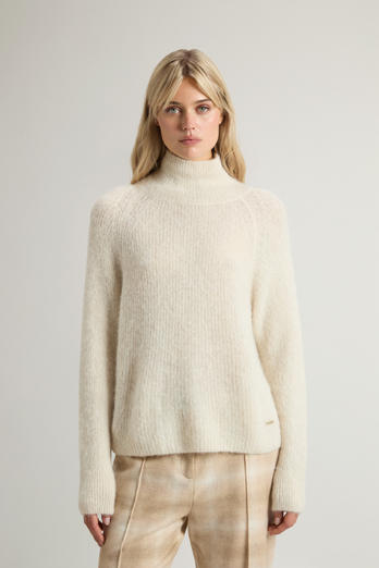 Turtleneck Alpaca- and Wool-Blend Sweater White photo 1 | Woolrich