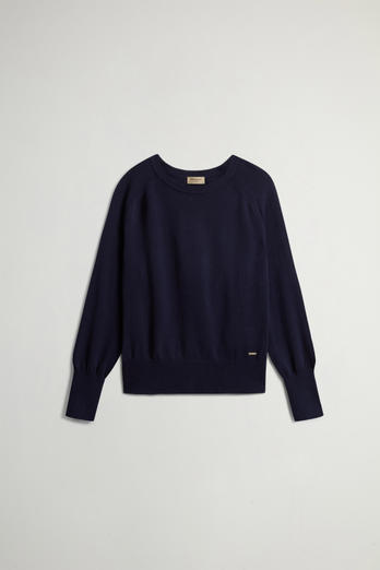 Crewneck Sweater in Cotton Blend Blue photo 1 | Woolrich