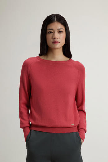 Crewneck Sweater in Cotton Blend Red photo 1 | Woolrich