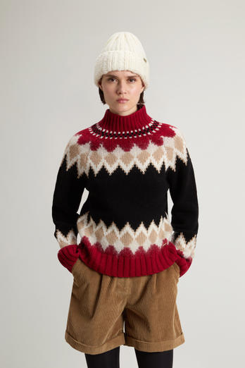 Fair Isle Sweater in Wool and Mohair Blend Red photo 1 | Woolrich